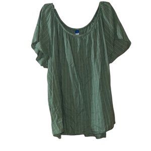 Old Navy Cape Sleeve Blouse - Olive - 3X NWT
